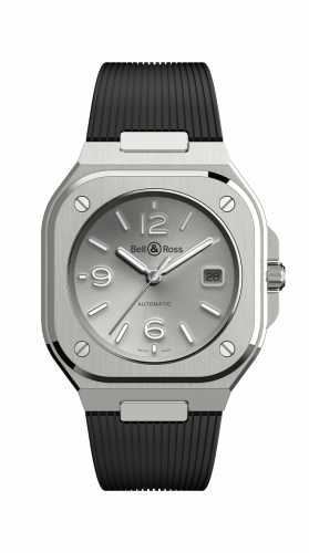 Bell & Ross BR 05 Stainless Steel / Silver / Rubber BR05A-GR-ST/SRB