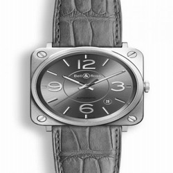 Bell & Ross BR S Officer Ruthenium BRS92RUSTSCR