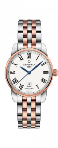 Certina DS Podium Automatic 29 Stainless Steel / Rose Gold PVD / White / Bracelet C001.007.22.013.00