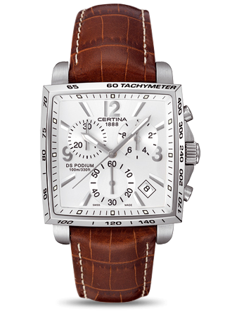 Certina DS Podium Square Chronograph Silver C0015171603701