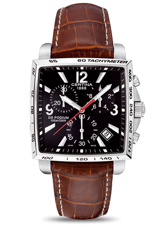 Certina DS Podium Square Chronograph Black C0015171605701