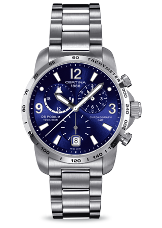 Certina DS Podium Big Size Chrono GMT Blue C0016391104700
