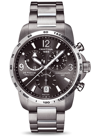 Certina DS Podium Big Size Chrono GMT Titanium Grey C0016394408700