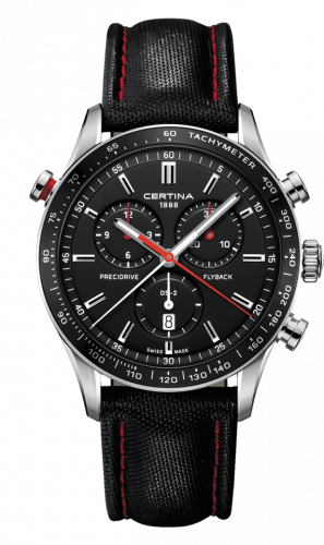 Certina DS-2 Chronograph Flyback Stainless Steel / Black / Strap C024.618.16.051.00
