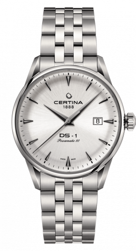 Certina DS-1 Powermatic 80 40 Stainless Steel / Silver / Bracelet C029.807.11.031.00