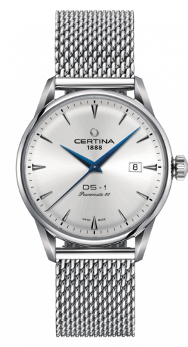 Certina DS-1 Powermatic 80 40 Stainless Steel / Silver / Milanese C029.807.11.031.02