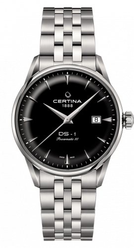 Certina DS-1 Powermatic 80 40 Stainless Steel / Black / Bracelet C029.807.11.051.00