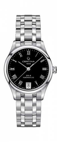Certina DS-8 Powermatic 80 Lady Stainless Steel / Black / Bracelet C033.207.11.053.00