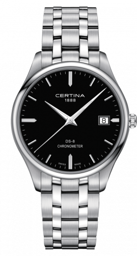 Certina DS-8 Chronometer Stainless Steel / Black / Bracelet C033.451.11.051.00