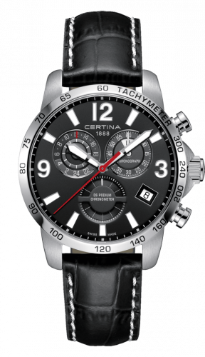 Certina DS Podium Chronograph GMT Stainless Steel / Black / Strap C034.654.16.057.00