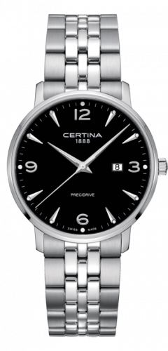 Certina DS Caimano 39 Stainless Steel / Black / Bracelet C035.410.11.057.00
