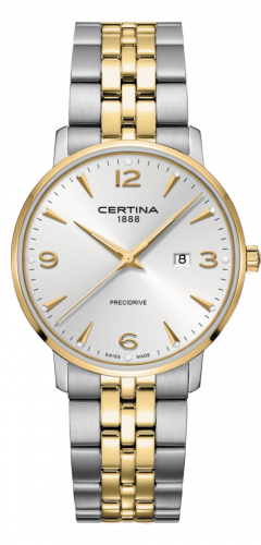 Certina DS Caimano 39 Stainless Steel / Yellow Gold PVD / Silver / Bracelet C035.410.22.037.02