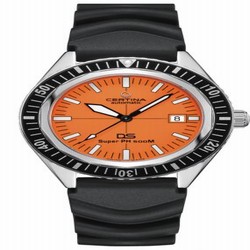 Certina DS Super PH500M Stainless Steel / Orange / Rubber C037.407.17.280.10