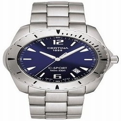 Certina C-Sport Stainless Steel / Bue / Bracelet C260.7198.42.56