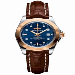 Breitling Galactic 32 Sleek Edition Stainless Steel / Rose Gold / Horizon Blue Diamond / Croco C7133012/C967/778P/A14BA.1