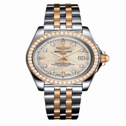 Breitling Galactic 32 Sleek Edition Stainless Steel / Rose Gold / Diamond / Pearl Diamond / Bracelet C7133053/A803/792C