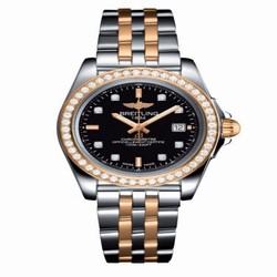 Breitling Galactic 32 Sleek Edition Stainless Steel / Rose Gold / Diamond / Trophy Black Diamond / Bracelet C7133053/BF64/792C