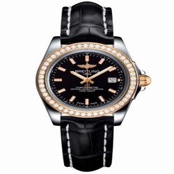 Breitling Galactic 32 Sleek Edition Stainless Steel / Rose Gold / Diamond / Trophy Black / Croco C7133053/BF65/777P/A14BA.1