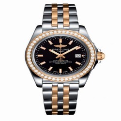 Breitling Galactic 32 Sleek Edition Stainless Steel / Rose Gold / Diamond / Trophy Black / Bracelet C7133053/BF65/792C