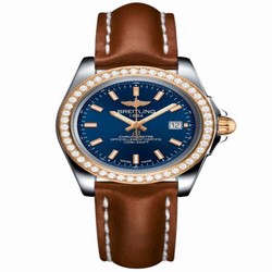 Breitling Galactic 32 Sleek Edition Stainless Steel / Rose Gold / Diamond / Horizon Blue / Calf C7133053/C952/406X/A14BA.1