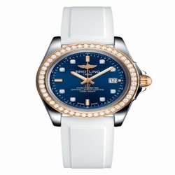 Breitling Galactic 32 Sleek Edition Stainless Steel / Rose Gold / Diamond / Horizon Blue Diamond / Rubber C7133053/C967/164S/A14S.1