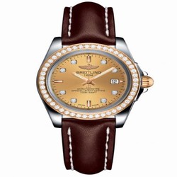 Breitling Galactic 32 Sleek Edition Stainless Steel / Rose Gold / Diamond / Golden Sun Diamond / Calf C7133053/H550/410X/A14BA.1