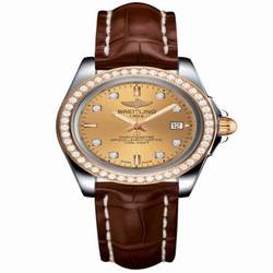 Breitling Galactic 32 Sleek Edition Stainless Steel / Rose Gold / Diamond / Golden Sun Diamond / Croco C7133053/H550/778P/A14BA.1
