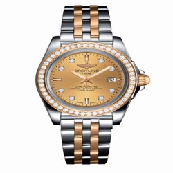 Breitling Galactic 32 Sleek Edition Stainless Steel / Rose Gold / Diamond / Golden Sun Diamond / Bracelet C7133053/H550/792C/A14BA.1