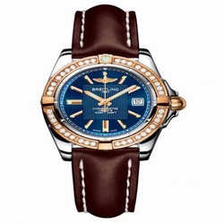 Breitling Galactic 32 Stainless Steel / Rose Gold / Diamond / Metallica Blue / Calf C71356LA.C813.410X