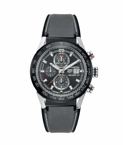 TAG Heuer Carrera Calibre Heuer 01 43 Stainless Steel / Grey / Calf CAR201W.FT6095