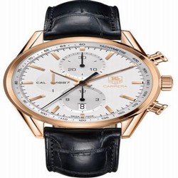 TAG Heuer Carrera Calibre 1887 41 Rose Gold / Silver / Alligator CAR2140.FC8145