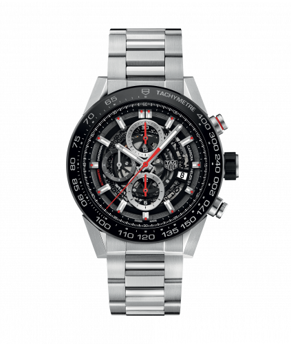 TAG Heuer Carrera Calibre Heuer 01 45 Stainless Steel / Skeleton / Bracelet CAR2A1W.BA0703