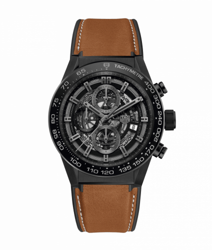 TAG Heuer Carrera Calibre Heuer 01 45 Ceramic / Skeleton / Calf CAR2A91.FT6121