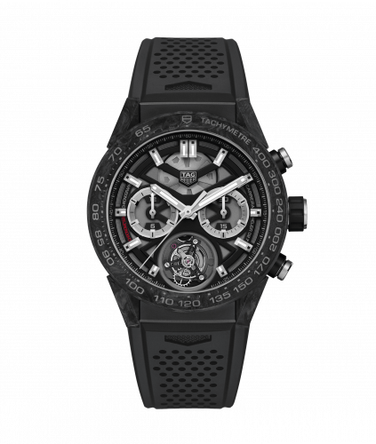 TAG Heuer Carrera Calibre Heuer 02T 45 Chronograph Tourbillon Titanium / Carbon / Rubber CAR5A8W.FT6071