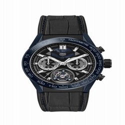 TAG Heuer Carrera Calibre Heuer 02T 45 Chronograph Tourbillon Ceramic / Stainless Steel / Alligator / Tte de Vipere CAR5A93.FC6442