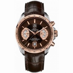 TAG Heuer Grand Carrera Calibre 17 RS 43 Stainless Steel / Red Gold / Brown / Alligator CAV515C.FC6231