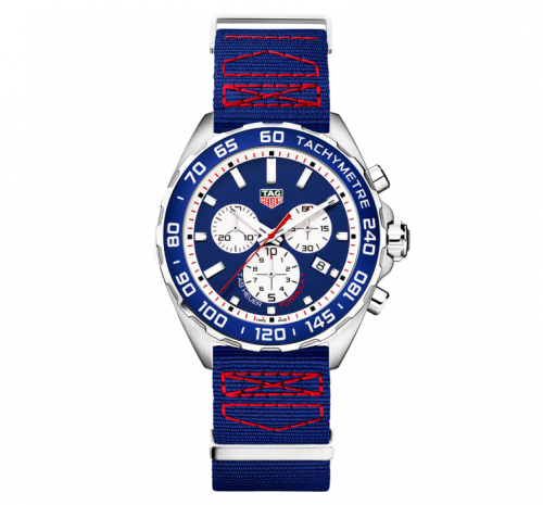 TAG Heuer Formula 1 Chronograph Quartz 43 Stainless Steel / Red Bull / NATO CAZ1018.FC8213