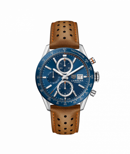 TAG Heuer Carrera Calibre 16 41 Stainless Steel / Blue / Calf CBM2112.FC6455