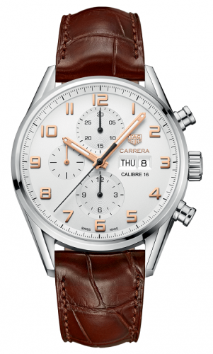 TAG Heuer Calibre 16 Day Date 43 Stainless Steel / Silver / Alligator CV2A1AC.FC6380