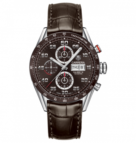 TAG Heuer Carrera Calibre 16 Day Date 43 Stainless Steel / Brown / Alligator CV2A1S.FC6236