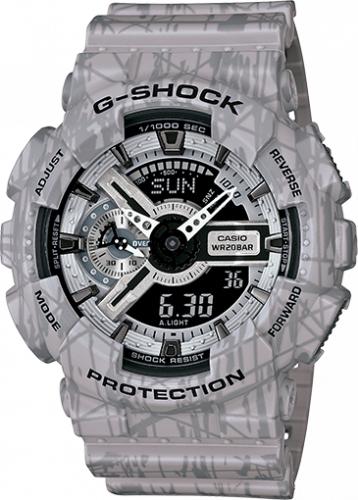 Casio G-A110SL-8A Grey Slash GA-110SL-8A