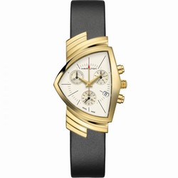Hamilton Ventura Chrono Quartz 32.3 PVD Yellow / Silver H24422751