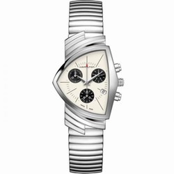 Hamilton Ventura Chrono Quartz 32.3 Stainless Steel / Panda / Bracelet H24432751