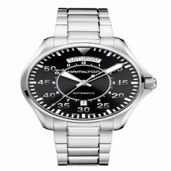 Hamilton Khaki Pilot Day Date Black / Bracelet H64615135