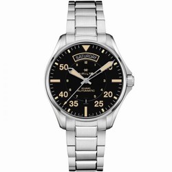 Hamilton Khaki Pilot Day Date Stainless Steel / Black / Bracelet H64645131