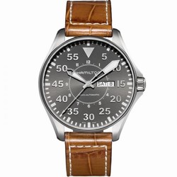 Hamilton Khaki Aviation Pilot Day Date Auto Grey H64715885