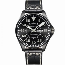 Hamilton Khaki Aviation Pilot Day Date Auto Black H64785835