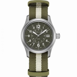 Hamilton Khaki Field Quartz 38 Stainless Steel / Green / NATO H68201063
