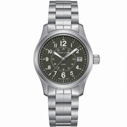 Hamilton Khaki Field Quartz 38 Stainless Steel / Green / Bracelet H68201163