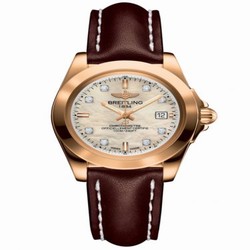 Breitling Galactic 32 Sleek Edition Rose Gold / Pearl Diamond / Calf H7133012.A803.410X
